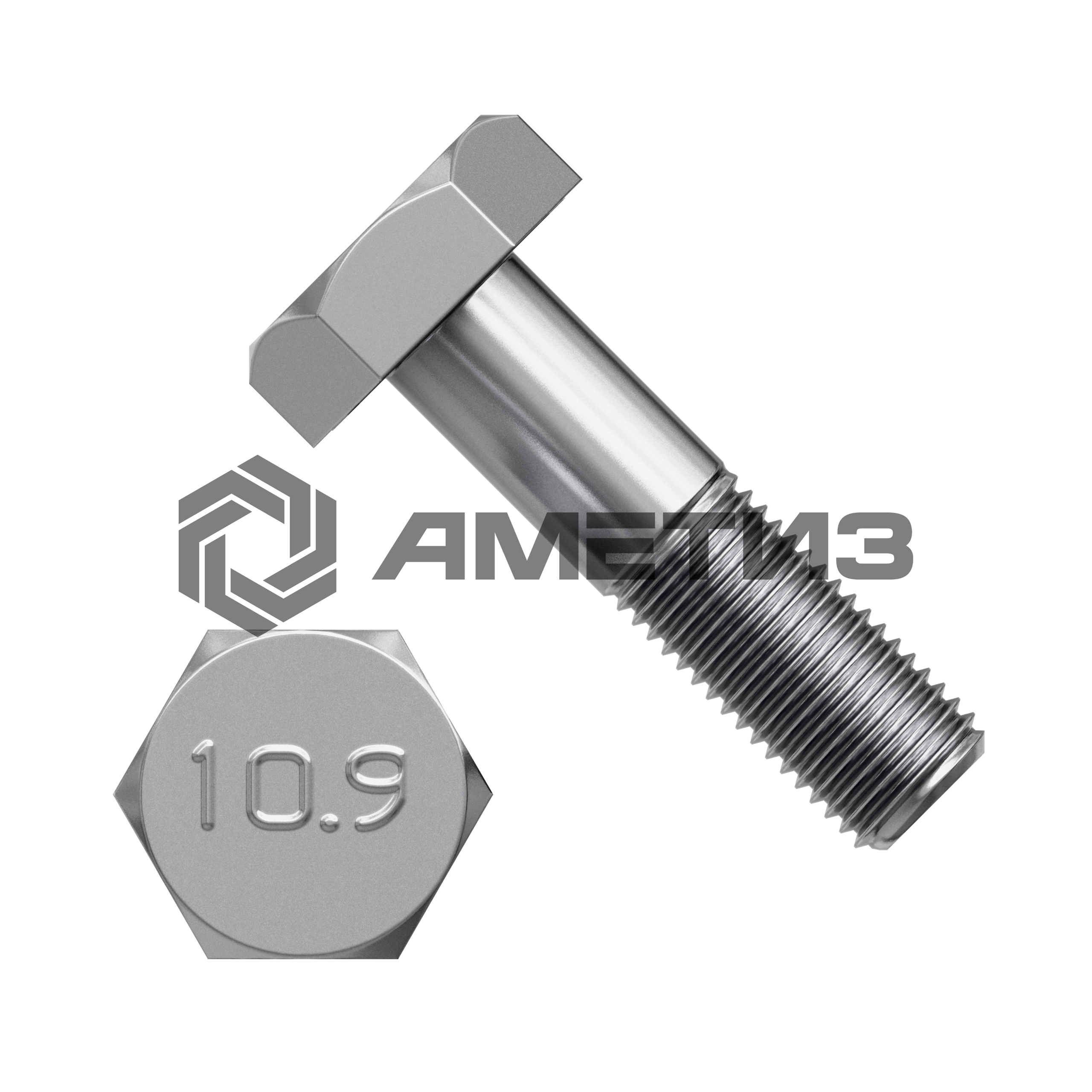 bolt_931_10.9_tsink.png Болт DIN 931 M 20x140 10.9 цинк / ГОСТ 7798 / ГОСТ 7805 / ISO 4014 — изображение 1